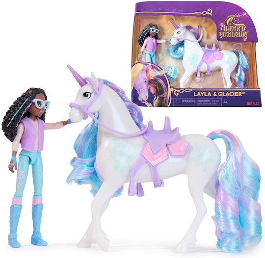 Spin Master Unicorn Academy Doll Set Layla & Glacier for 4+ years old+ Years