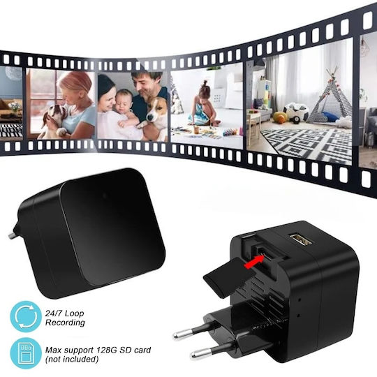 Cameră Ascunsă WiFi 1080p cu Slot pentru Card de Memorie și Senzor de Mișcare