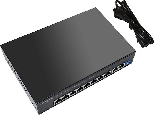 Himax PS1802E-L Verwaltet Power over Ethernet Switch mit 10 Ports Ethernet