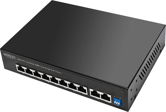 Himax PS1802E-L Verwaltet Power over Ethernet Switch mit 10 Ports Ethernet