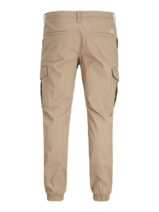 Trousers Cargo Elastic in Slim Fit Crockery