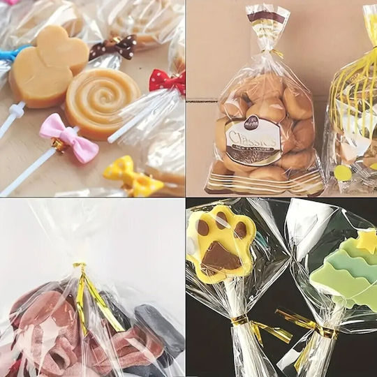 Σετ 100τμχ Κόκκινα Κλείστρα Twist Ties 10cm 11kat49