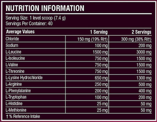 EAAs + Electrolytes 100mg 296gr Summer Fruits