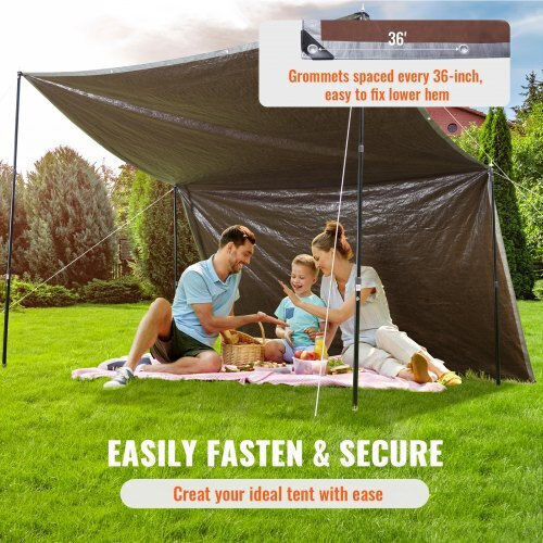 Vevor Waterproof Tarpaulin 9.144x6.096m. Silver