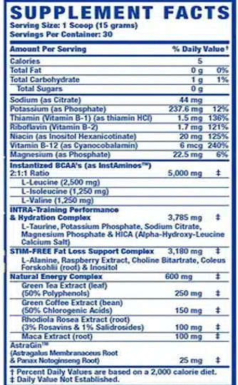 Ronnie Coleman Amino-Tone 435gr Blue Raspberry