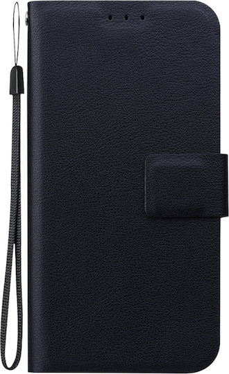4g Global Ultra-thin Voltage Magnetic Back Cover Leather / Synthetic Leather / Silicone with Strap Black (Realme C67)