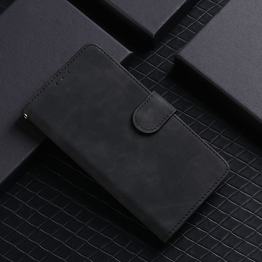 4g Skin Feel Magnetic Buchen Sie Leder / Synthetisches Leder / Silikon Schwarz (Realme C67)