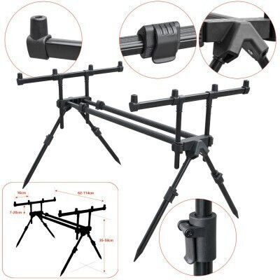 Baracuda Rp12 Rod Pod 4 Rods Black