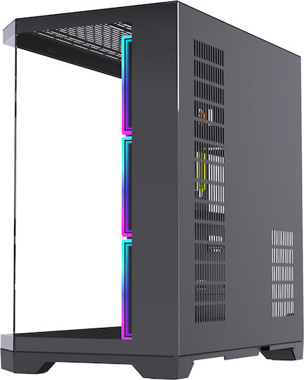 Monarch Gear Pandora Gaming Midi Tower Κουτί Υπολογιστή με Πλαϊνό Παράθυρο Μαύρο