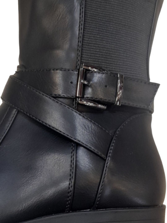 Super Mode Leather Women's Boots Riding Black