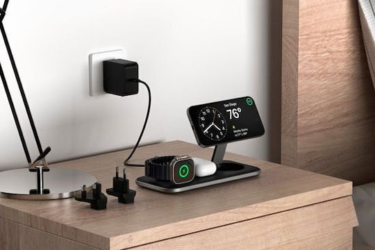 Satechi Ασύρματος Φορτιστής Qi2 15W Power Delivery Γκρι (Trio)