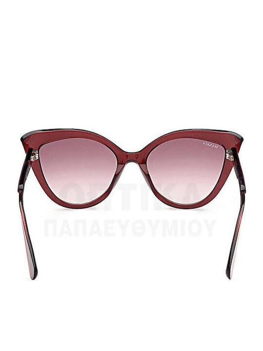 Max & Co Women's Sunglasses with Burgundy Plastic Frame and Burgundy Gradient Lens MO0038 69F