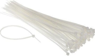 100-Piece Cable Ties Eurolamp White