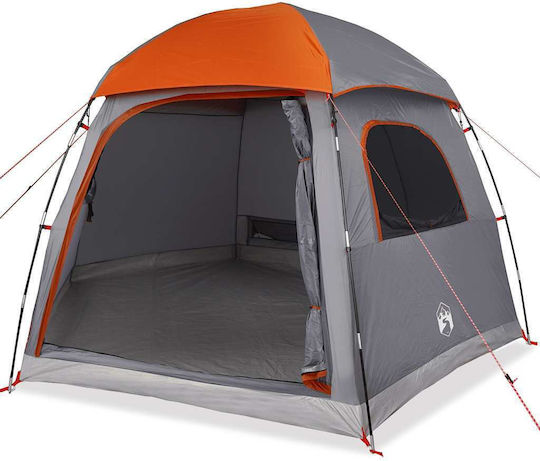 vidaXL Cort Camping Igloo Gri pentru 6 Persoane