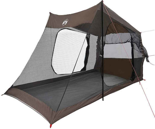 vidaXL Camping Tent Brown for 2 People