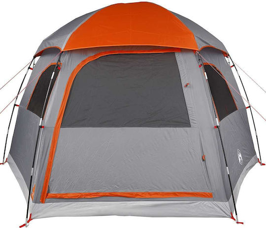 vidaXL Campingzelt Grau für 6 Personen 388x350x230cm