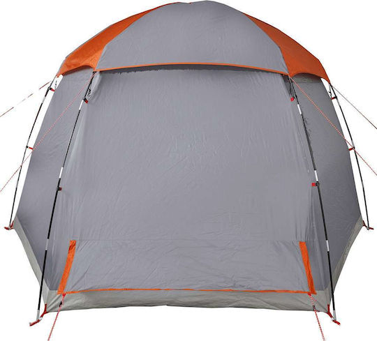 vidaXL Campingzelt Grau für 6 Personen 388x350x230cm