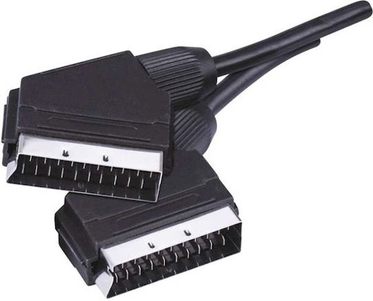 Emos Καλώδιο Scart мъжки - Scart мъжки 1.5м Черен SL2001