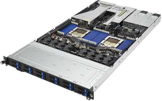 Asus Rack 1U RS300-E12-RS4/350W Intel C262 LGA1700 95W 4xDDR5 4400 4000 3600 4x3,5"/2,5" 4*SATA SAS NVMe 2x Intel I210AT 1x Управляващ порт 1+1 450W 80 Plus Platinum