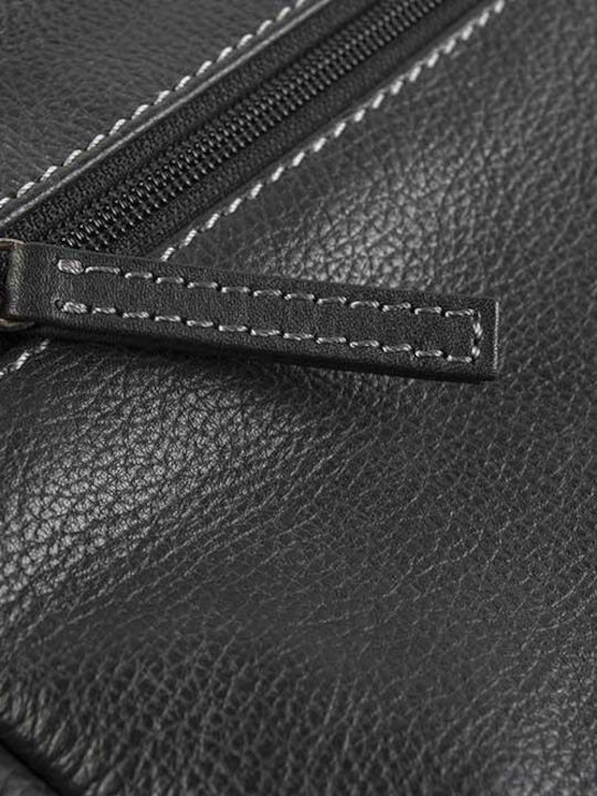 Leder Damenumschlag Schwarz