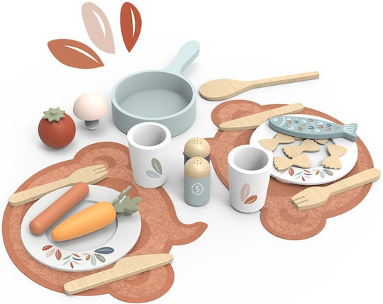 Speedy Monkey Cooking Kitchen Toy Made of Wood for Ages 3+ 19pcs