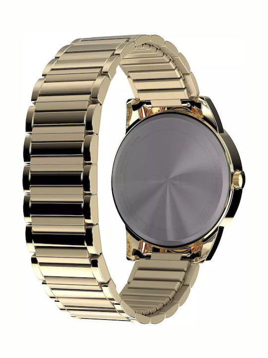 Timex Easy Reader Ανδρικό Ρολόι Μπαταρίας με Χρυσό Μεταλλικό Μπρασελέ