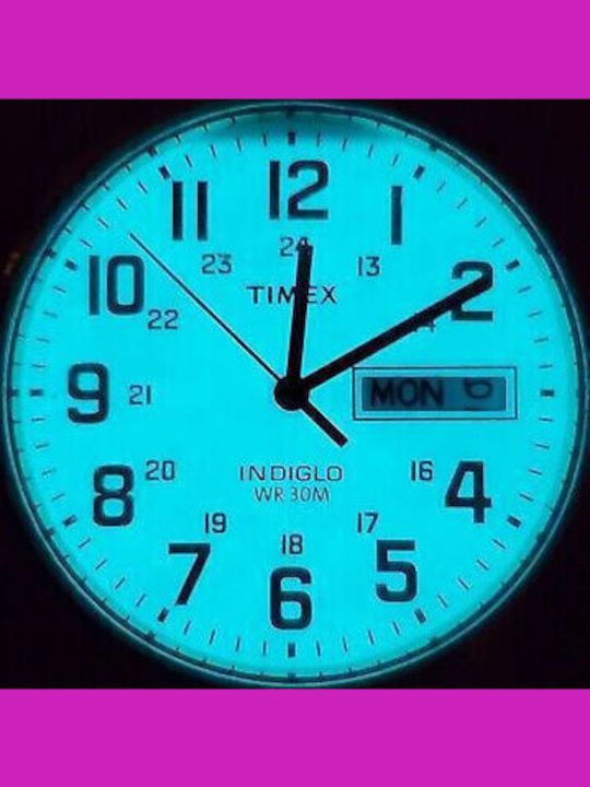 Timex Ανδρικό Ρολόι Μπαταρίας με Ασημί Μεταλλικό Μπρασελέ