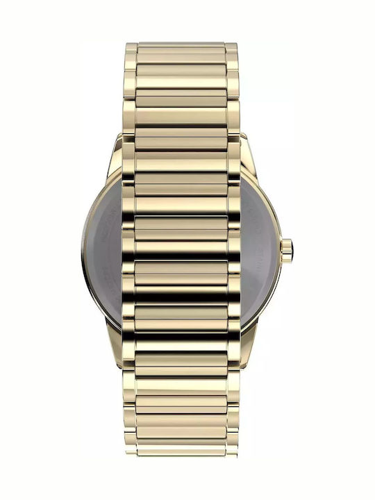 Timex Easy Reader Ανδρικό Ρολόι Μπαταρίας με Χρυσό Μεταλλικό Μπρασελέ