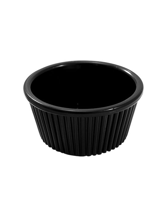 Dianomiki Dip-Schüssel Rund Kunststoff Black mit Durchmesser 6cm