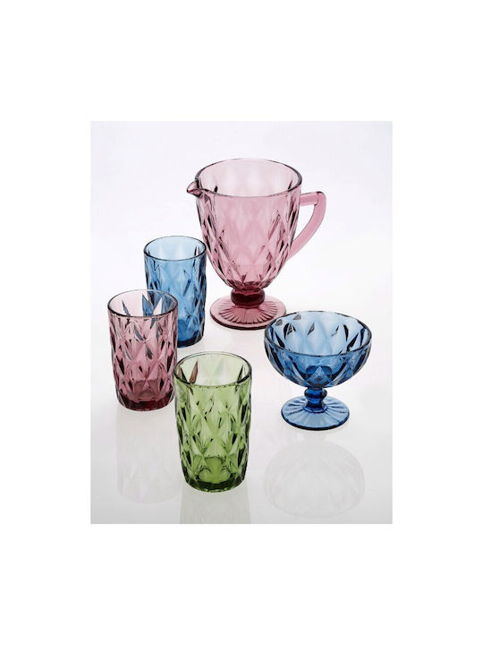Cryspo Trio Kare Eisschüssel Rund Glas Purple mit Durchmesser 12cm