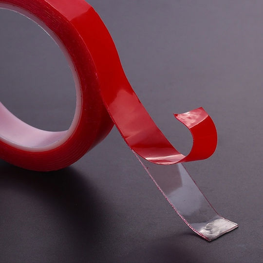 Selbstklebend Doppelseitiges Klebeband Rot 6mmx3m 1Stück