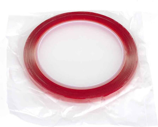 Selbstklebend Doppelseitiges Klebeband Rot 6mmx3m 1Stück