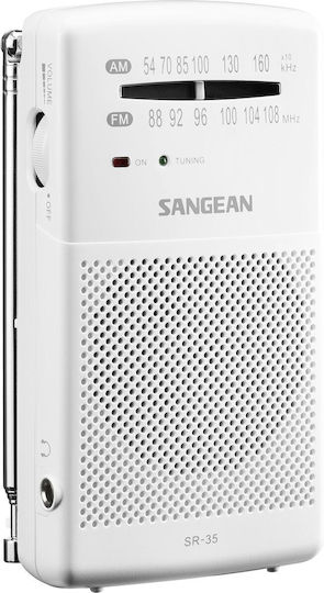 Sangean SR-35 Cu baterie Alb