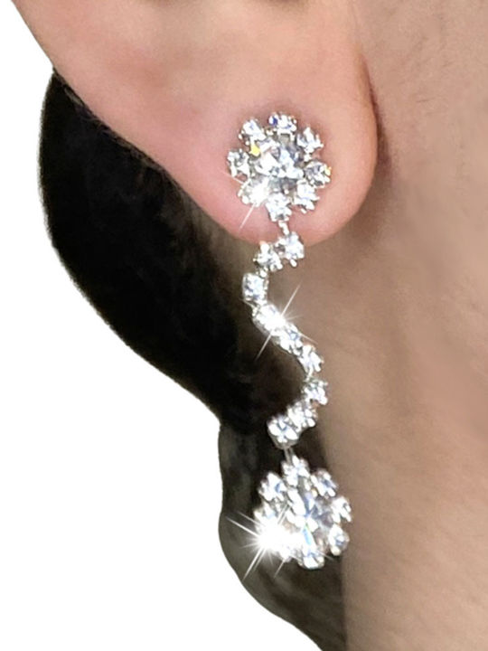 Memoirs Set with Necklace & Earrings from Silver with Stones