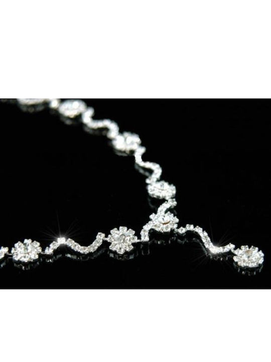 Memoirs Set with Necklace & Earrings from Silver with Stones