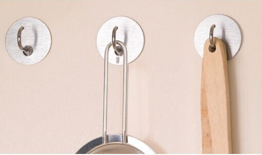 Inofix Haken Badezimmer Einzeln Aufkleber ​2.7x4cm Inox Silber