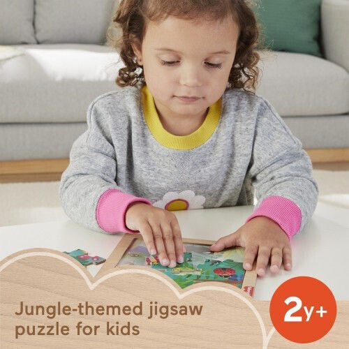 Ξύλινο Παιδικό Puzzle Ζούγκλα 9pcs Fisher Price