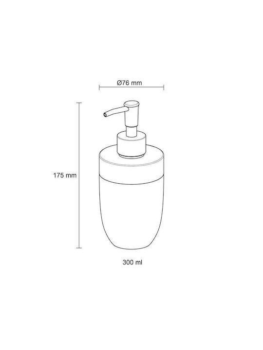 Sealskin Bloom Dispenser Πλαστικό Μαύρο 375ml