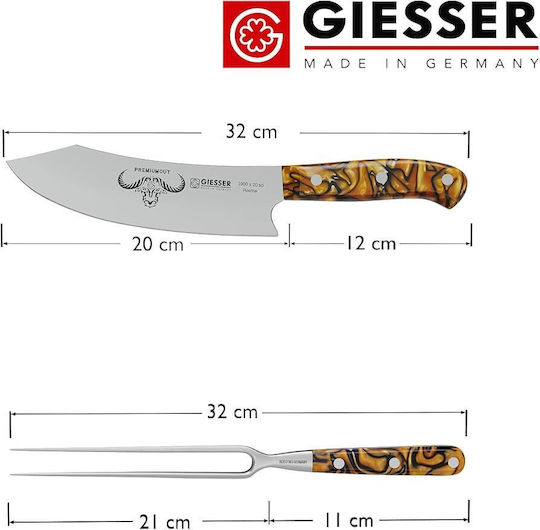 Giesser Σετ Μαχαίρια από Ανοξείδωτο Ατσάλι 2τμχ