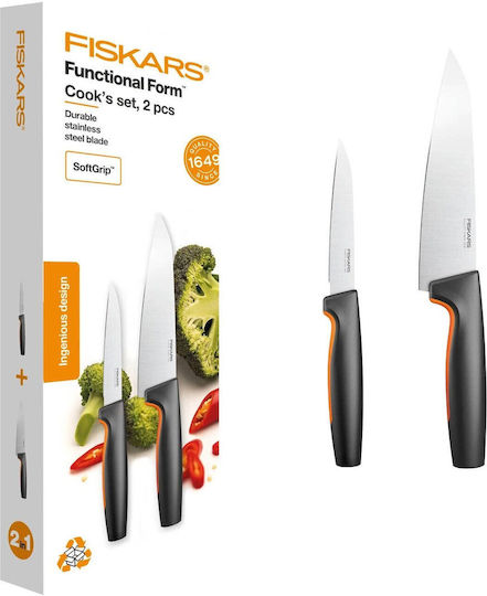 Fiskars Функционален Комплект Ножове от Неръждаема Стомана 2 Бройки