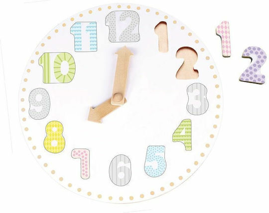 Ξύλινο Παιδικό Puzzle Σφηνώματα Ρολόϊ 12pcs Jabadabado