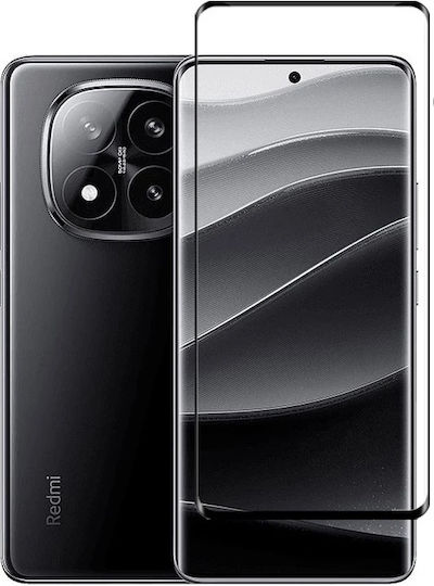 3D 0.3mm Adeziv complet Full Face Tempered Glass Negru (Redmi Note 14 Pro 5G / 14 Pro+ / Poco X7)