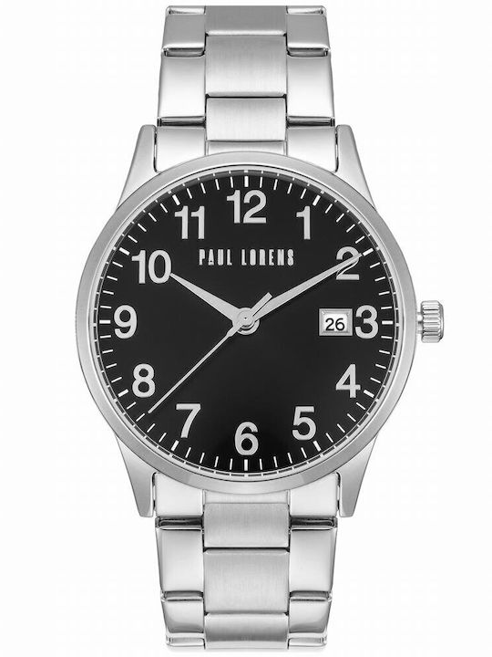 Paul Lorens Γυναικείο Ρολόι 41mm Μπαταρίας με Μαύρο Μεταλλικό Μπρασελέ