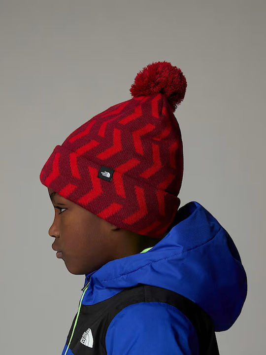 Ski Tuke Kinder Mütze Gestrickt Rot