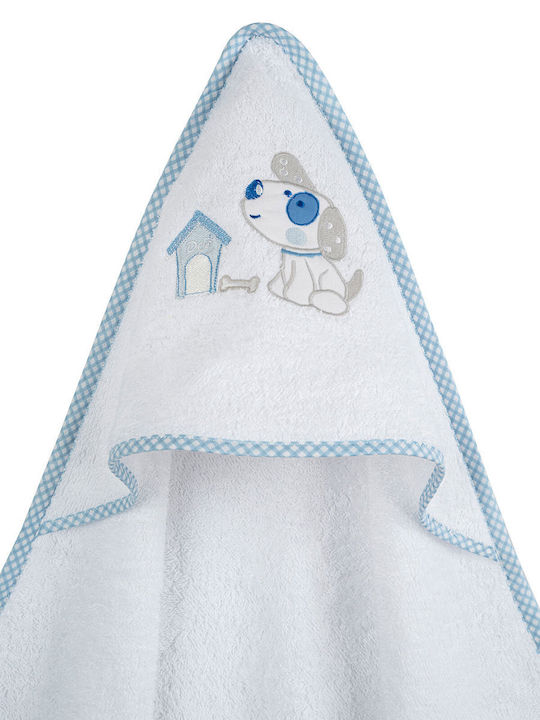 Sunshine Baby-Badetuch mit Kapuze Dog 07 Blau 75x75cm