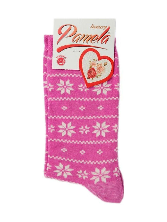 Women's Casual Socks Flower I Cotton Pamela 18854 Pink
