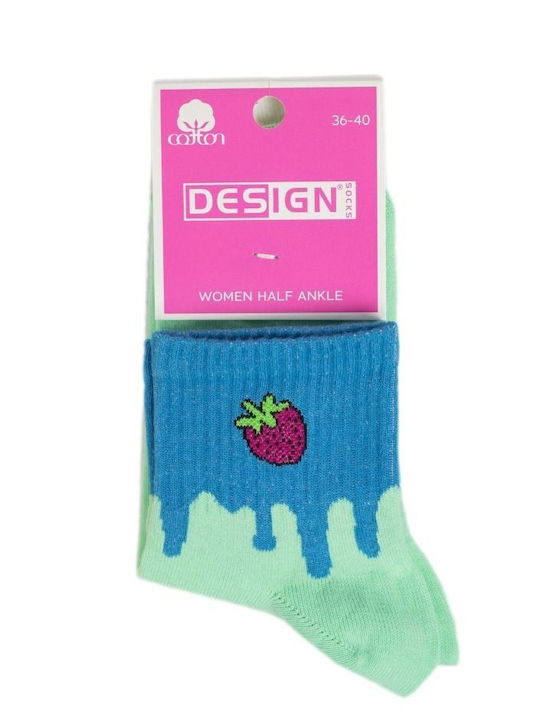 Șosete scurte pentru femei Fruits II Bumbac 3 perechi Design 36485 Multicolor