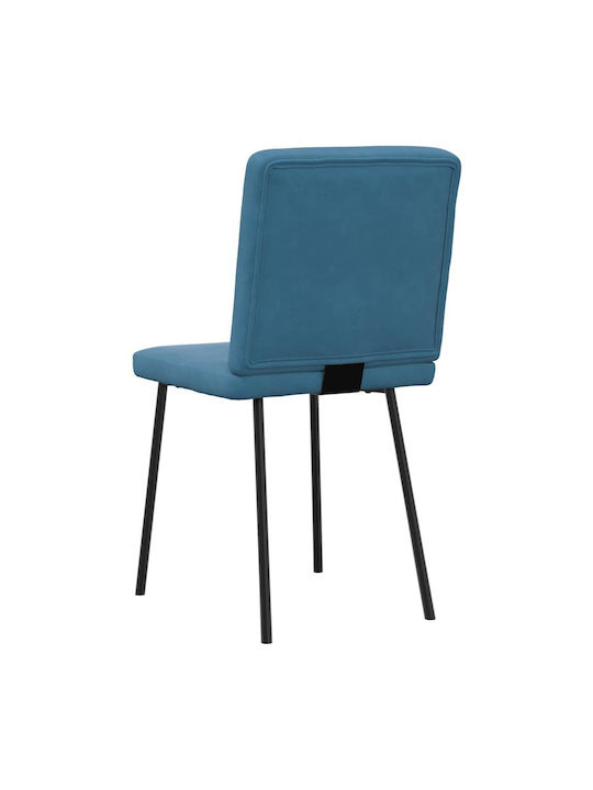 Dining Room Velvet Chair Blue 45x54x83cm 2pcs