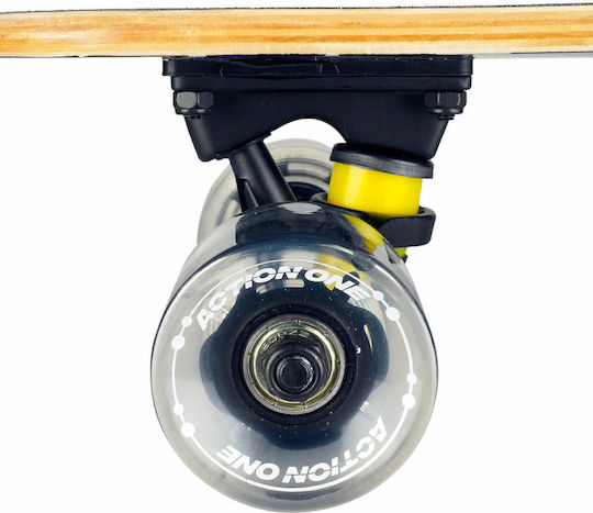 Action One Longboard Complet Silver Death 80 X 20 Cm Negru