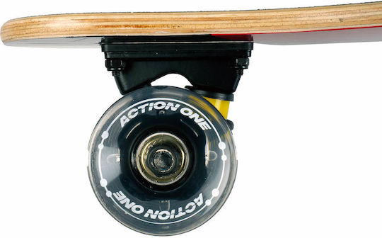 Action One Complete Longboard Half Face 80 X 20 Cm White